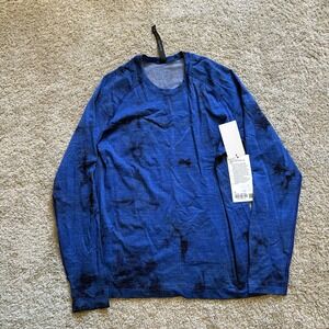 Lululemon Metal Vent Tech LS 2.0 Blue Multicolor Pattern Active Wear